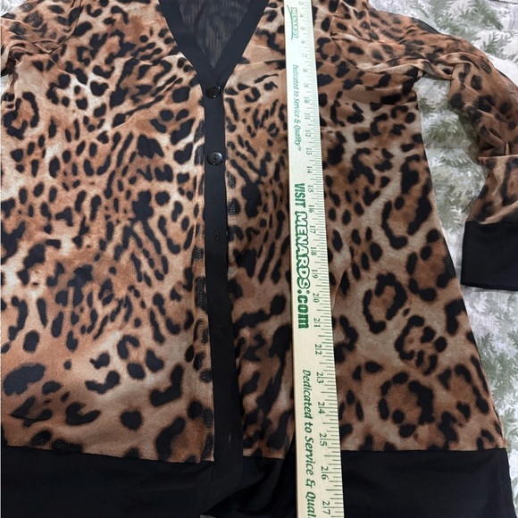 Chico's Brown and Black Leopard Print Cardigan 2 piece set - Picture 5 of 15